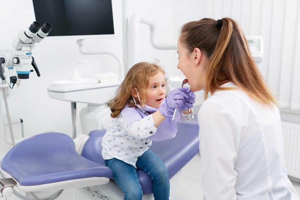 Young Girl at Dentist